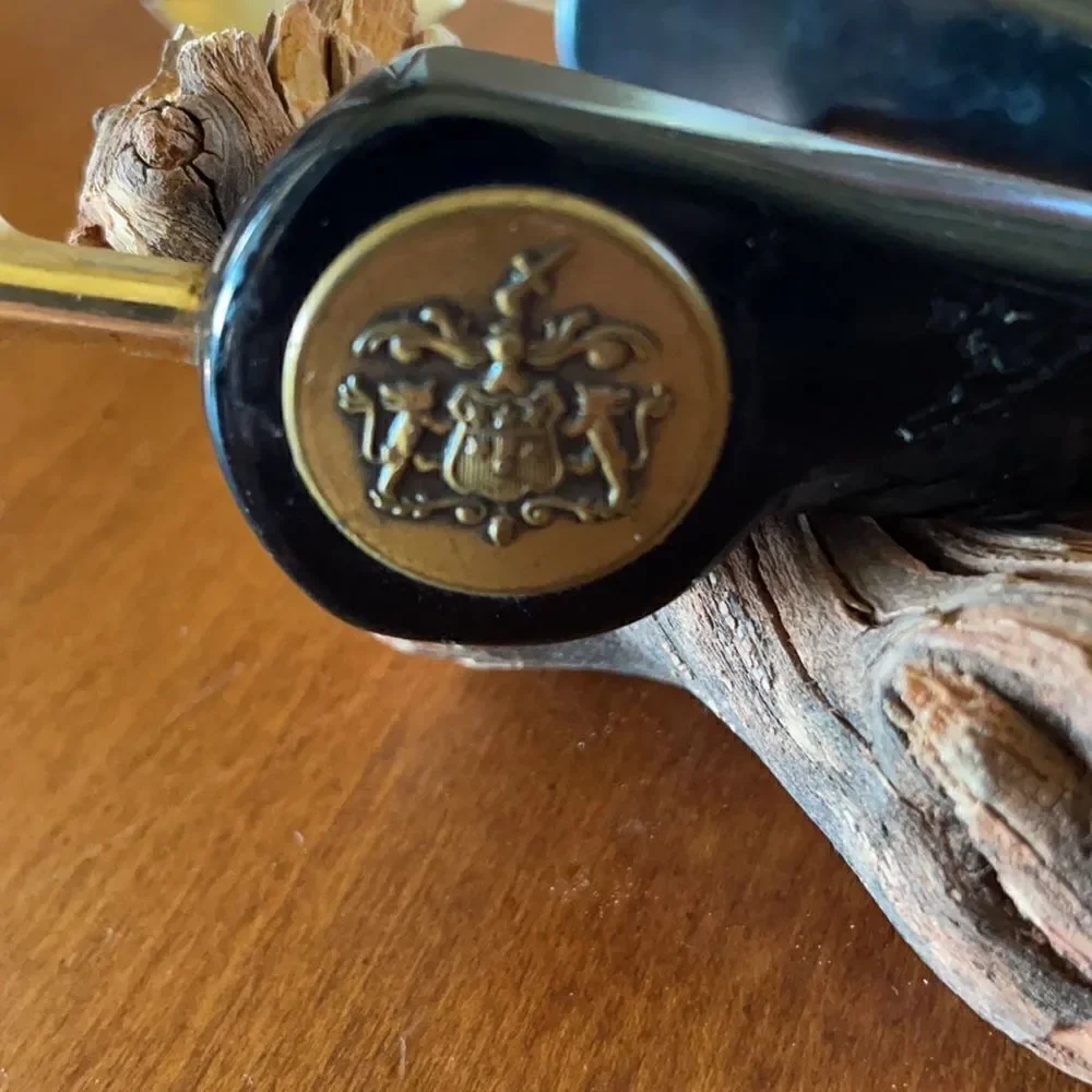 Rare black & brass vintage ice tongs
